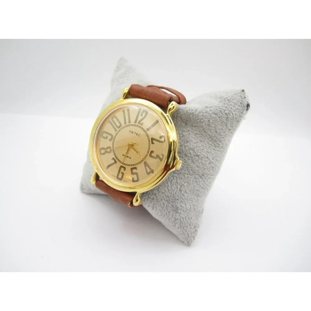 Women Netec Quartz Big Analog 42mm Round Watch (I41) 